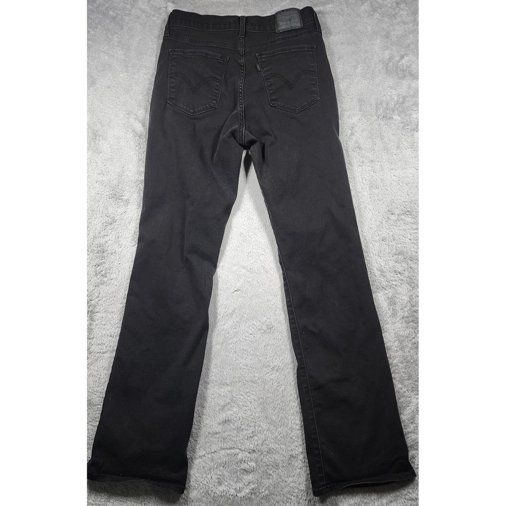 Levi's Classic Bootcut Jeans Womens 4 26x30 Black Dark Wash Stretch Denim - Picture 12 of 15